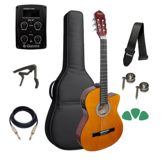 Violão Giannini Nf-14 Ceq Natural Kit Capa Luxo Acessórios em Oferta na Shopee