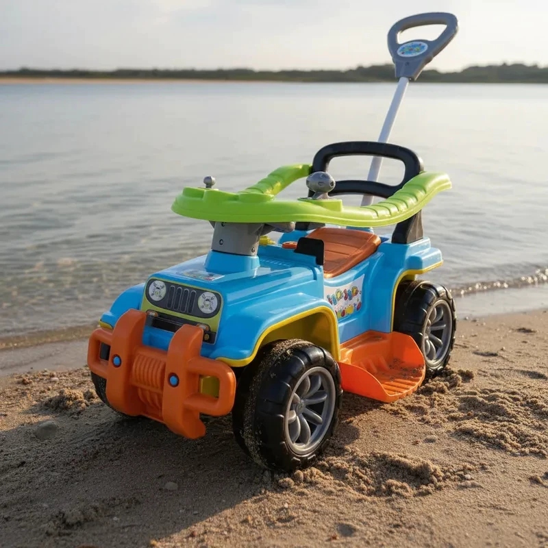 Carrinho Bebê Infantil Jip Colorido Empurrador Brinquedo Jipão Passeio Desenvolvimento Motor Criança