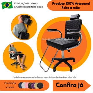 Cadeira cabeleireiro,salao de beleza barbearia regulagem pistao, giratorio,apoio ajustavel removivel em Oferta na Shopee