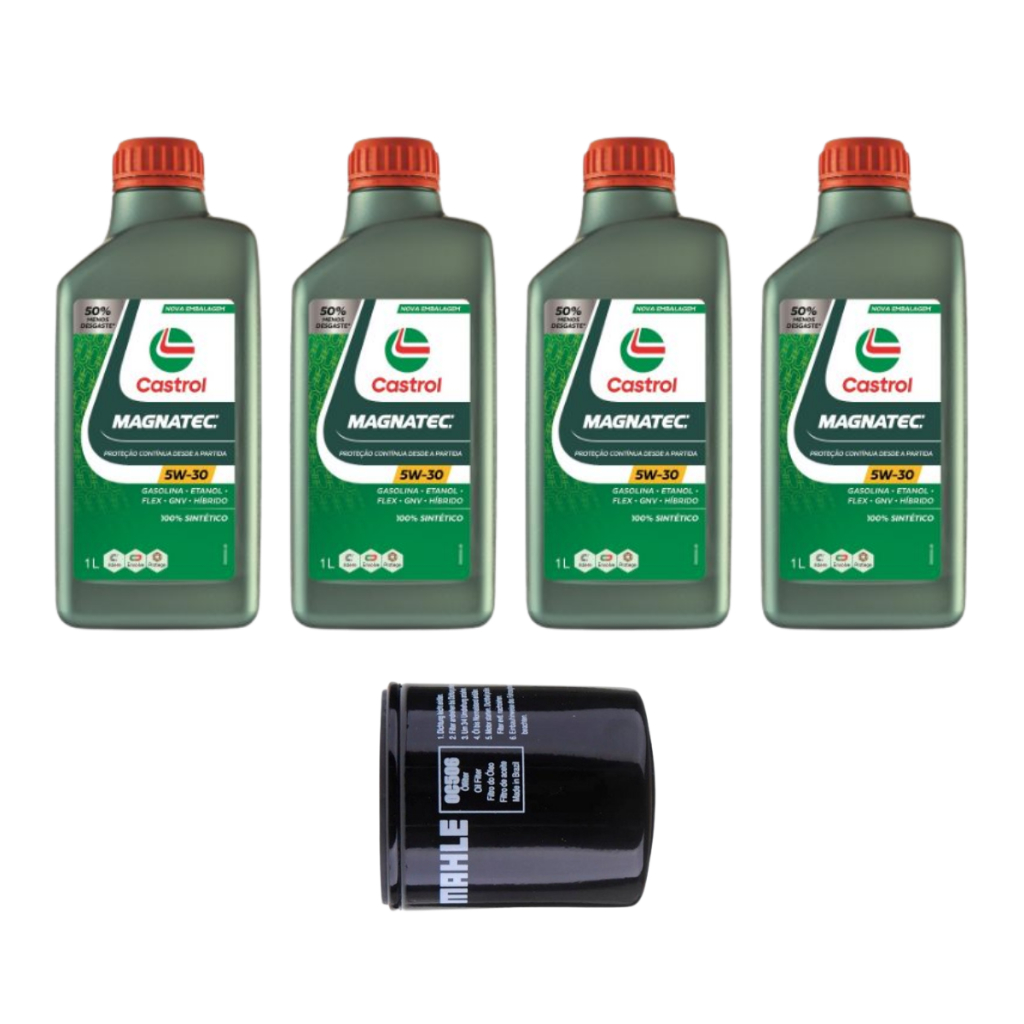 Kit Troca Óleo Castrol 5w30 Ecosport 1.6 Sigma Flex 2013/ em Oferta na Shopee