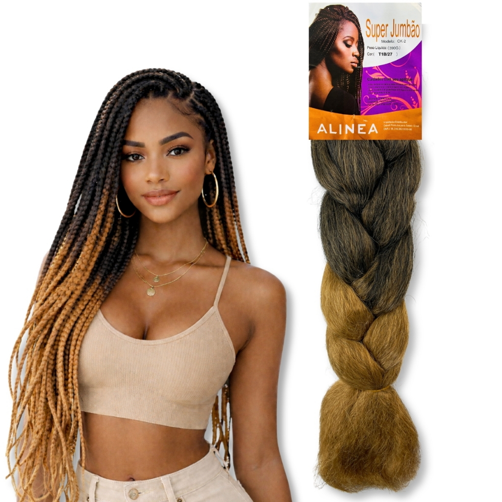 Cabelo Jumbão Super Jumbo Alinea Kanekalon 390gr Tranças Box Braids Cherey