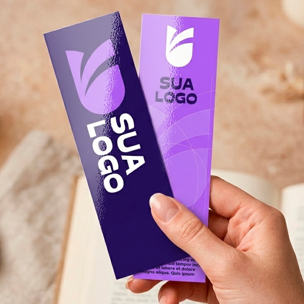 Marca Página Personalizado Frente E Verso Em Couché em Oferta na Shopee