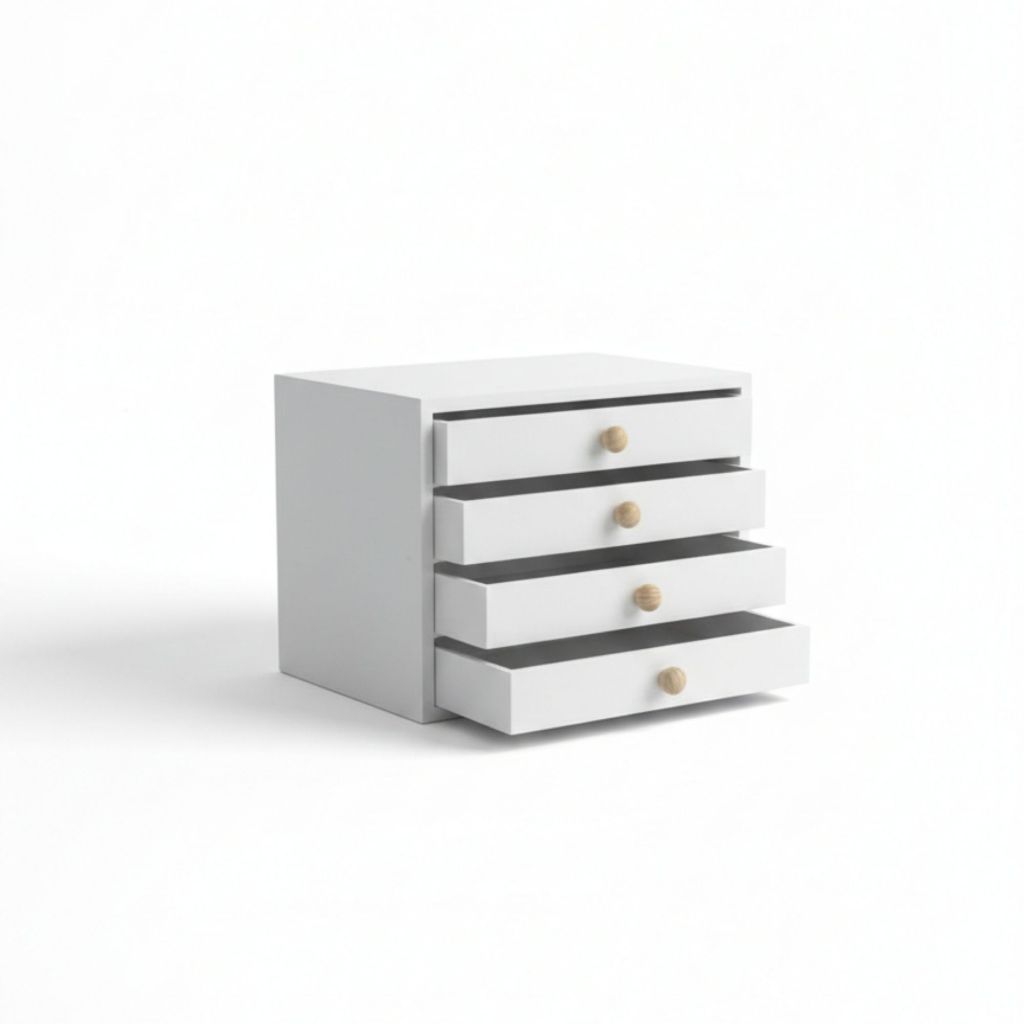 Gaveteiro Organizador Escritório Quarto Mdf Multiuso Branco em Oferta na Shopee