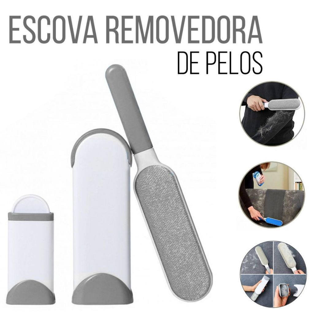 Escova removedor de pelos Tira Pelo Pet Multifuncional Removedora de pelo Cães e Gato Roupa Sofá