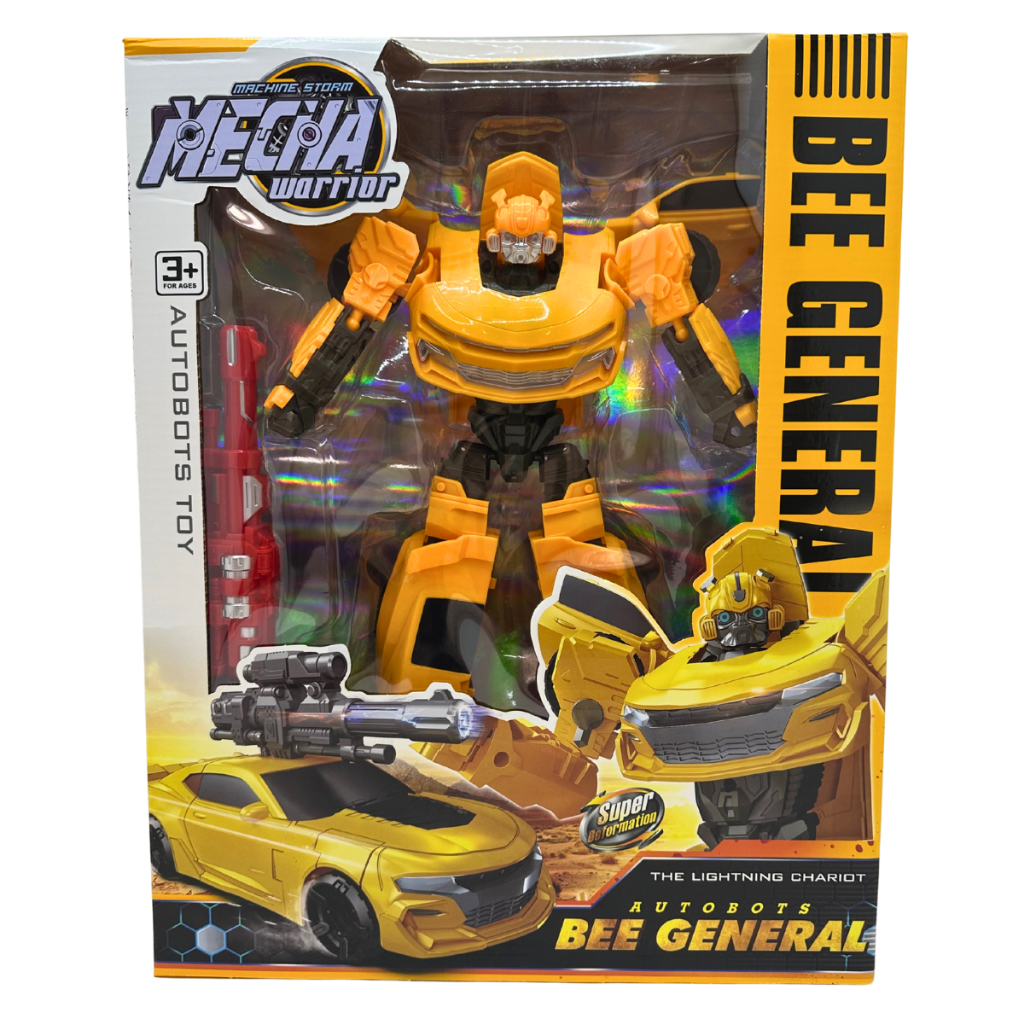 Robô Bee General Boneco de Ação Infantil Super Aventura - Carrinho Transformers