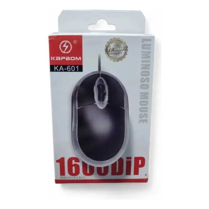 Mouse Gamer com Fio USB LED Kapbom KA-601 Óptico Alta Precisão
