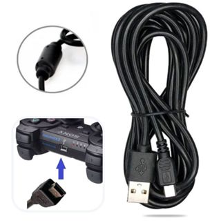 Cabo Controle Ps3 V3 Usb 3 METROS Grande Turbo Reforçado Carrega e Joga Com Filtro USB em Oferta na Shopee