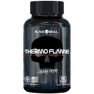 Termogênico Thermo Flame 60 Tabletes - Black Skull em Oferta na Shopee