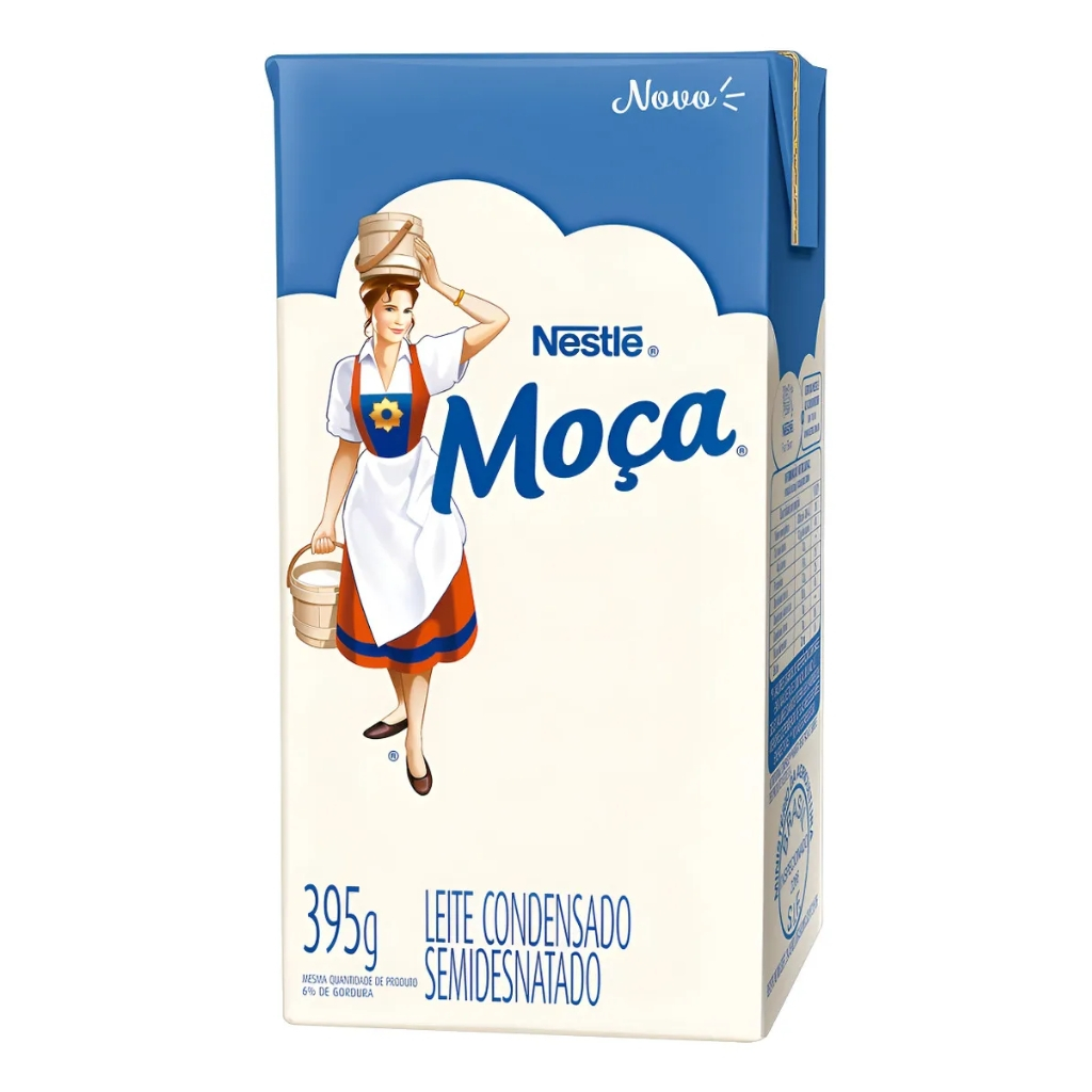Kit 2 Leite Condensado Moça Semidesnatado Nestlé 395g