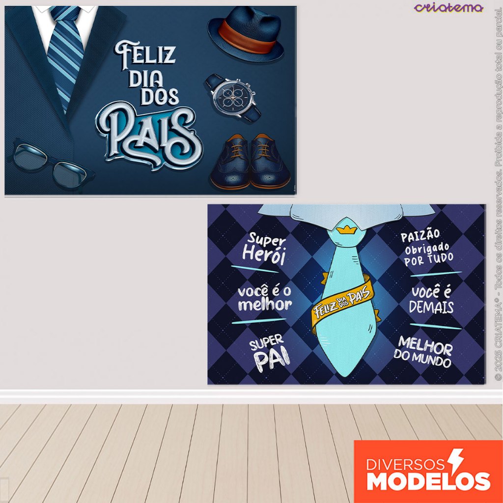 Painel Retangular Horizontal Sublimado Dia dos Pais Decoração Festa