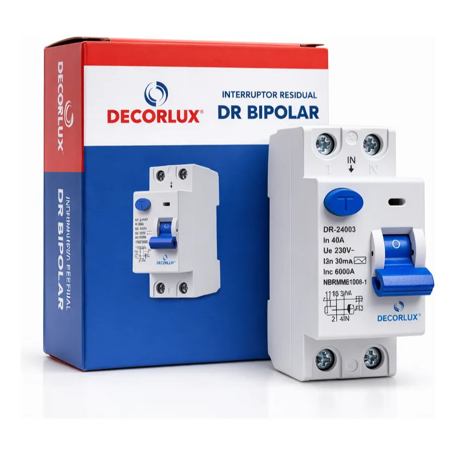 Dr Interruptor Diferencial Residual 2p 40a 30ma Decorlux em Oferta na Shopee