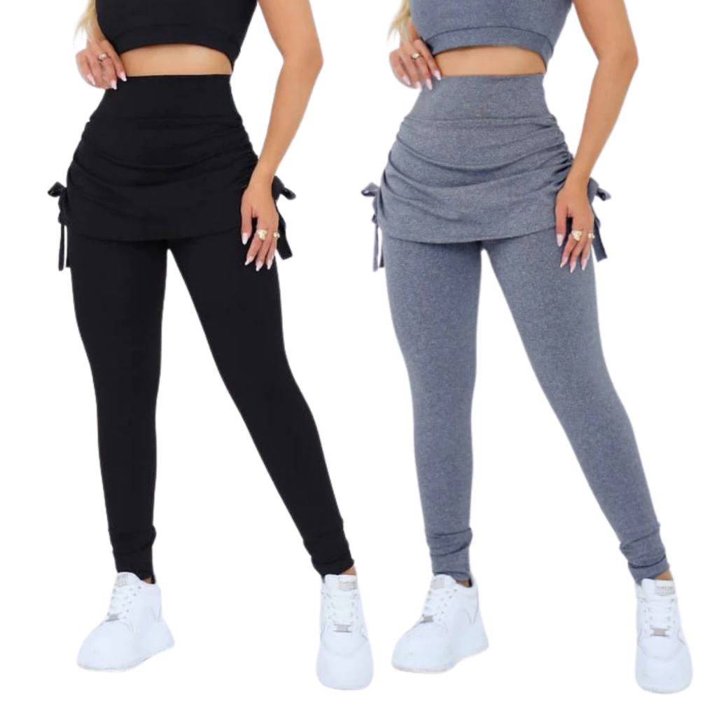 Kit 2 Calça Legging Tapa Bumbum Feminina Academia LEG Suplex Fitnes Cintura Alta Treino Yoga Corrida — imagem 1