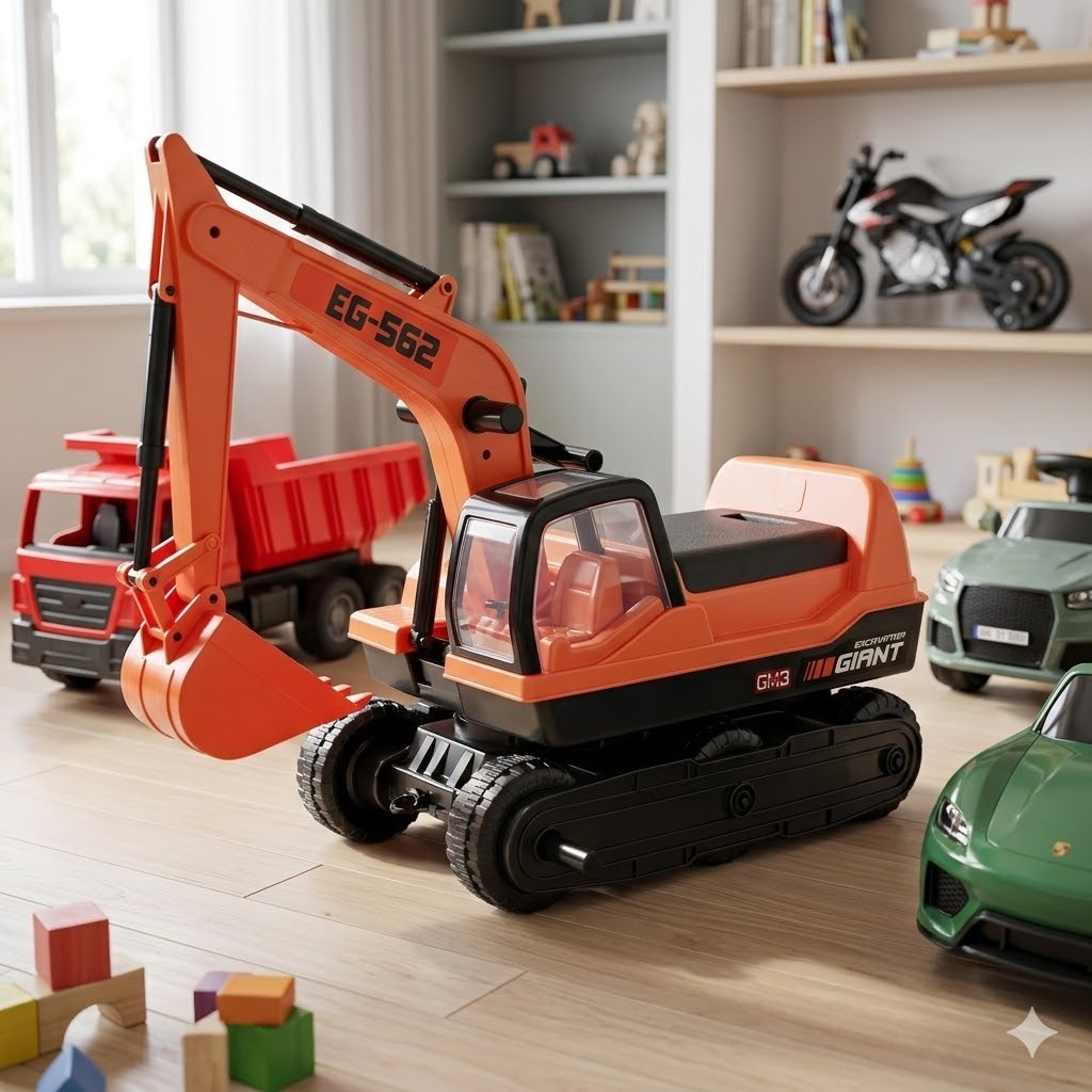 Retroescavadeira Infantil Gigante - Giant Escavator - Roma Brinquedos 1780 Original em Oferta na Shopee