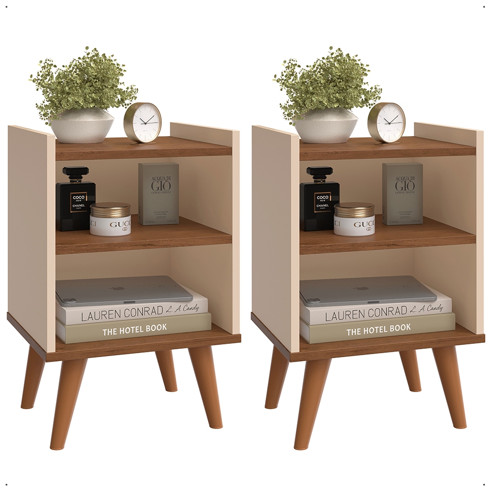 Mesa De Cabeceira Retrô Nicho Organizador Quarto Com Porta Celular - Virgínia - Lojas GB Plus em Oferta na Shopee