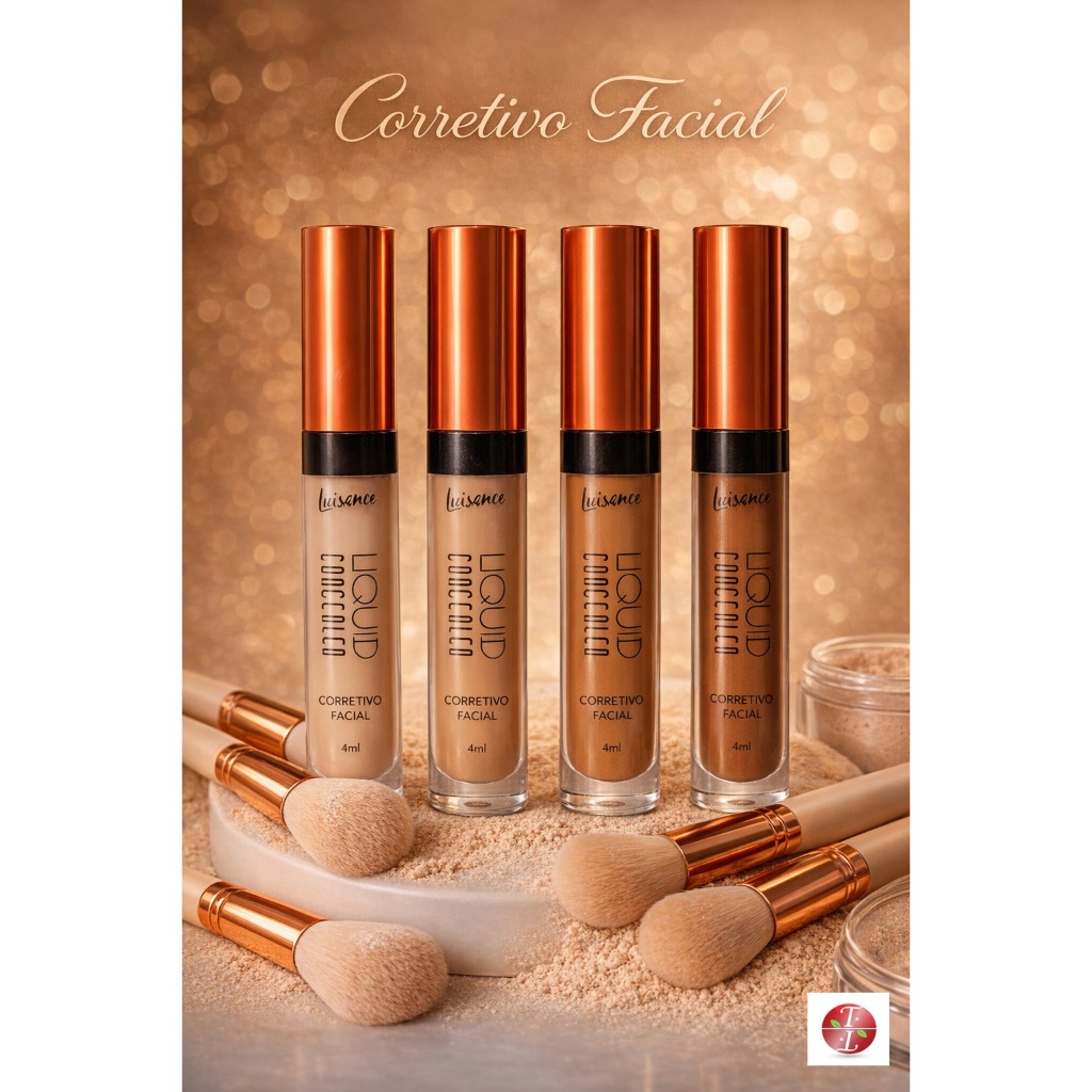 Corretivo Facial Liquid Concealer Luisance L3157B e L3157A | Camuflagem | Disfarça Olheiras e Imperfeições.