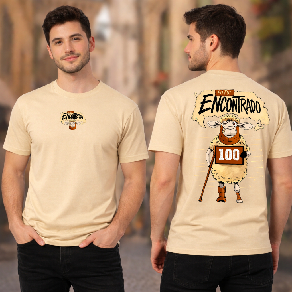 Camiseta Moda Evangelica Estampa Ovelha 100% Algodão Promoção — imagem 2 de 2