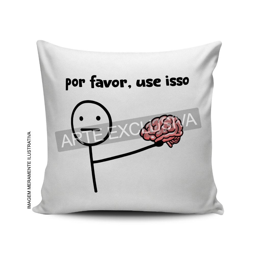almofada use o cérebro - divertida