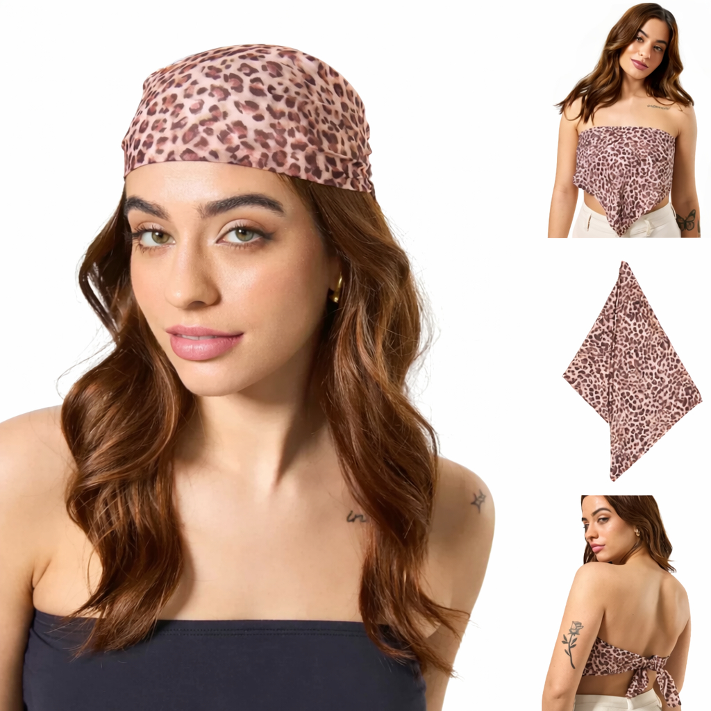 Lenço cetim seda bandana quadrado cabeça leopardo animal print tamanho 50x50 envio imediato em Oferta na Shopee
