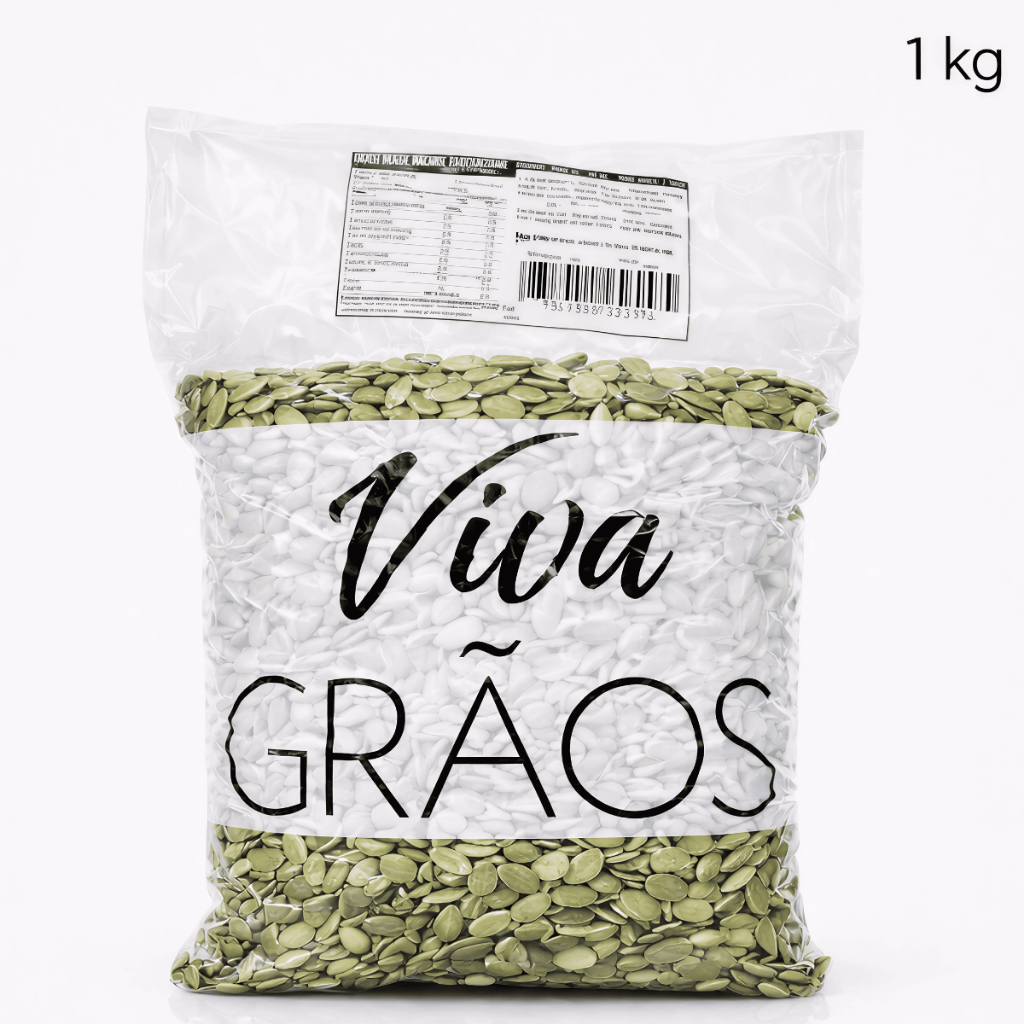 SEMENTE DE ABOBORA SEM CASCA CRUA clássica - VIVA GRÃOS em Oferta na Shopee