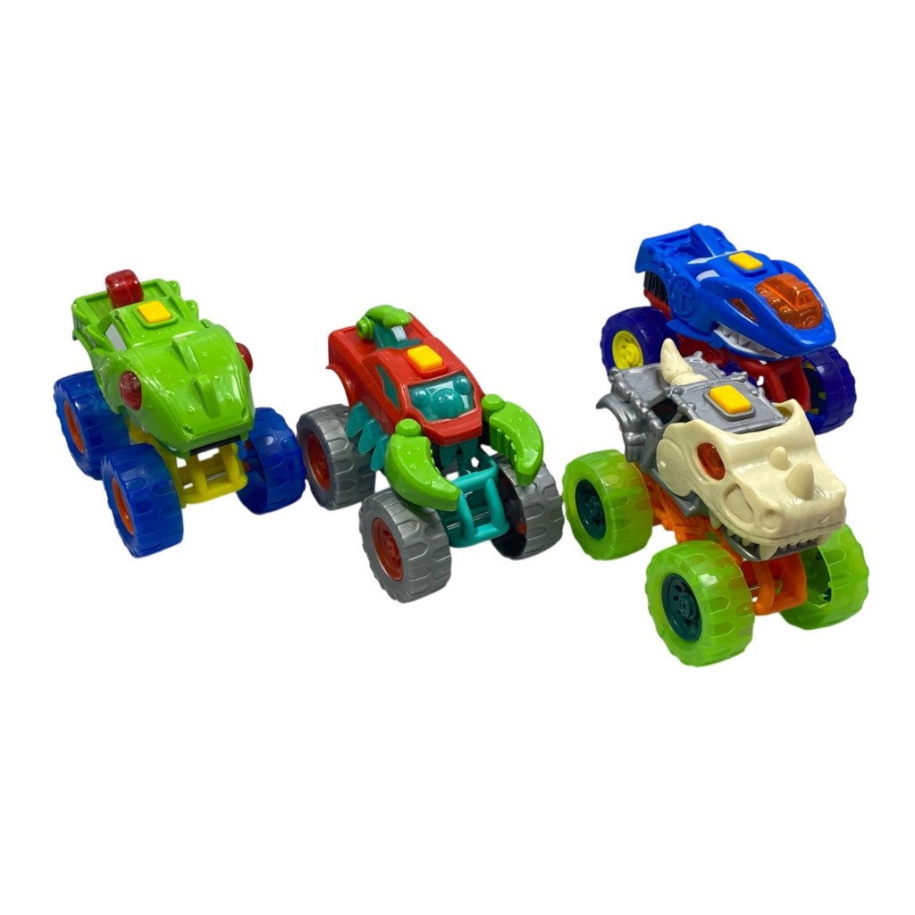 Lote Com 4 Carrinhos Dickie Toys Monster Squad