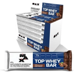 Top Whey Barra de Chocolate com Avelã Max Titanium 12un.