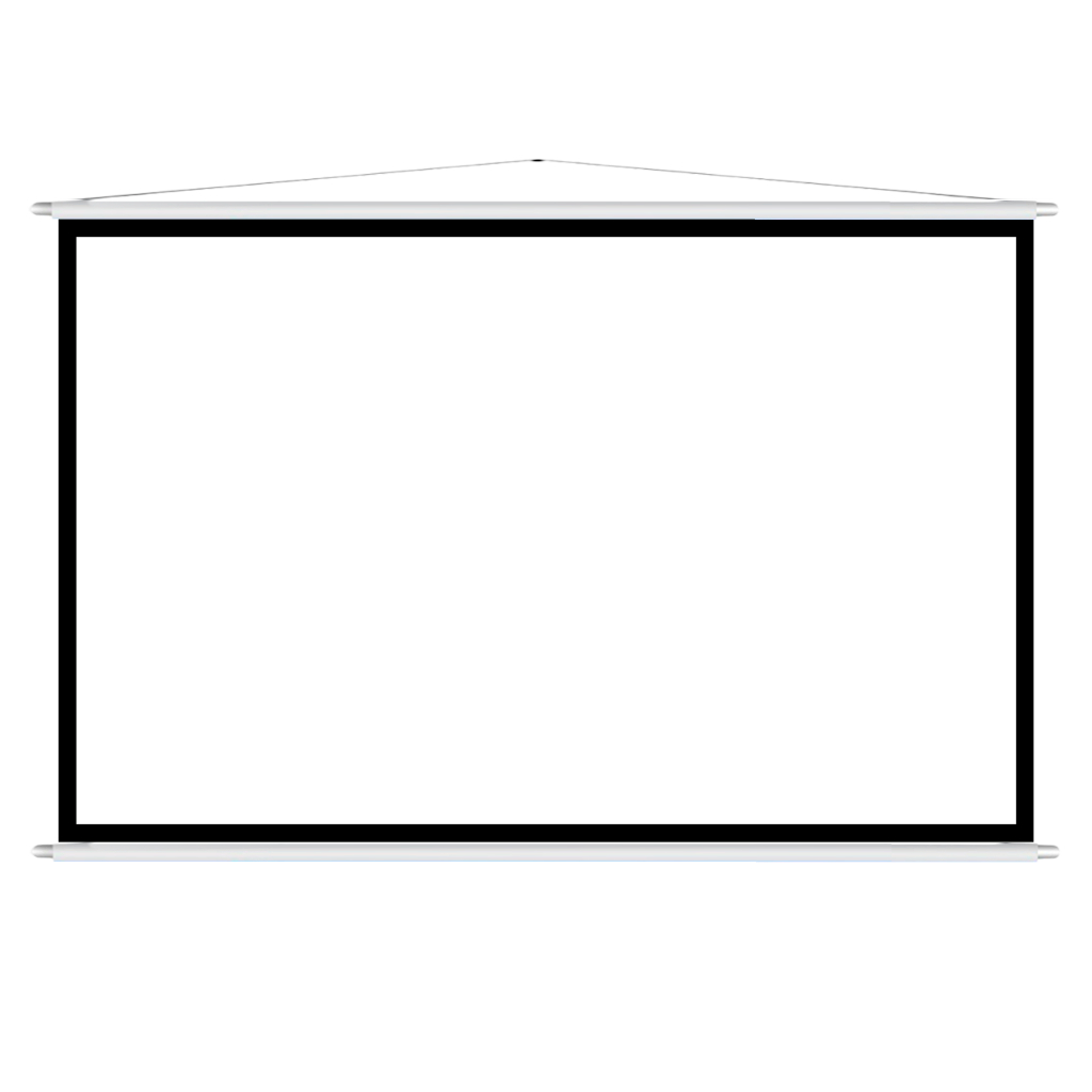 Telas Projeção Premium Madeira Ilhós Alta Qualidade Cinema Igreja Jogos Escolas 105x80cm