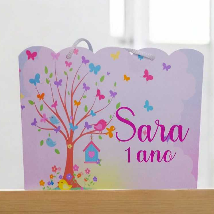 Sacolinha JARDIM BORBOLETA  PASSARO/ Sacolinha/ Mimo/Lembrancinha/Personalizado/Festa Aniversario PEGUE E MONTEE
