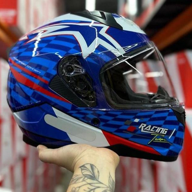 CAPACETE EXCLUSIVO RACE TECH SECTOR GRID PAISES GRAND PRIX PROMOÇÃO VISEIRA CRISTAL + BRINDE em Oferta na Shopee