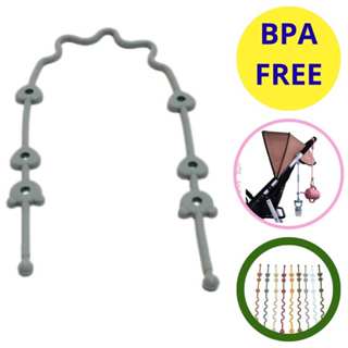 cordão antiqueda Alça de silicone clip chupeta brinquedo mamadeira - flexível mordedor higienizável em Oferta na Shopee