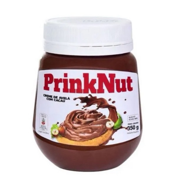 Creme de Avela Prink Nut 350g Sabor Nutela Recheio de Paes Chocolate Cremoso Doce de Confeitaria