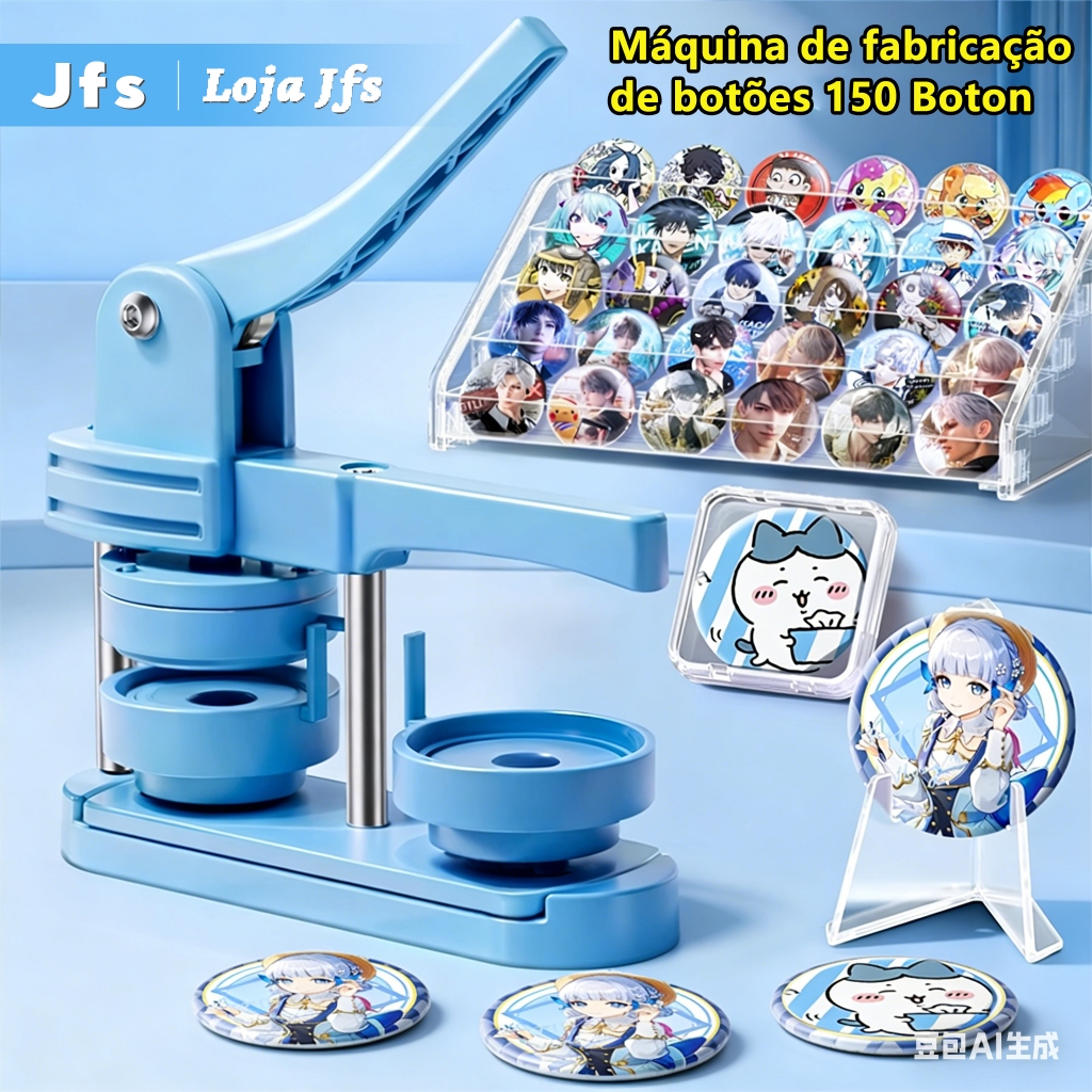 Conjunto de Máquina de Crachá Deslizante Máquina De Button, Botton, Broche, Crachá 32/44/58mm 150 Boton em Oferta na Shopee