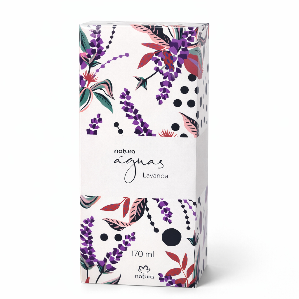 Águas Lavanda Colônia Feminina Natura Original 170ml Floral Suave Frescor Diário Pós Banho Bem-Estar