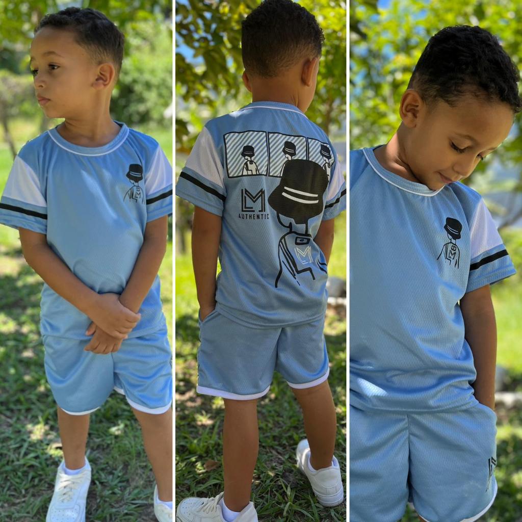 Conjunto Infantil menino  Bermuda e Camiseta 2 à 12 anos em Oferta na Shopee