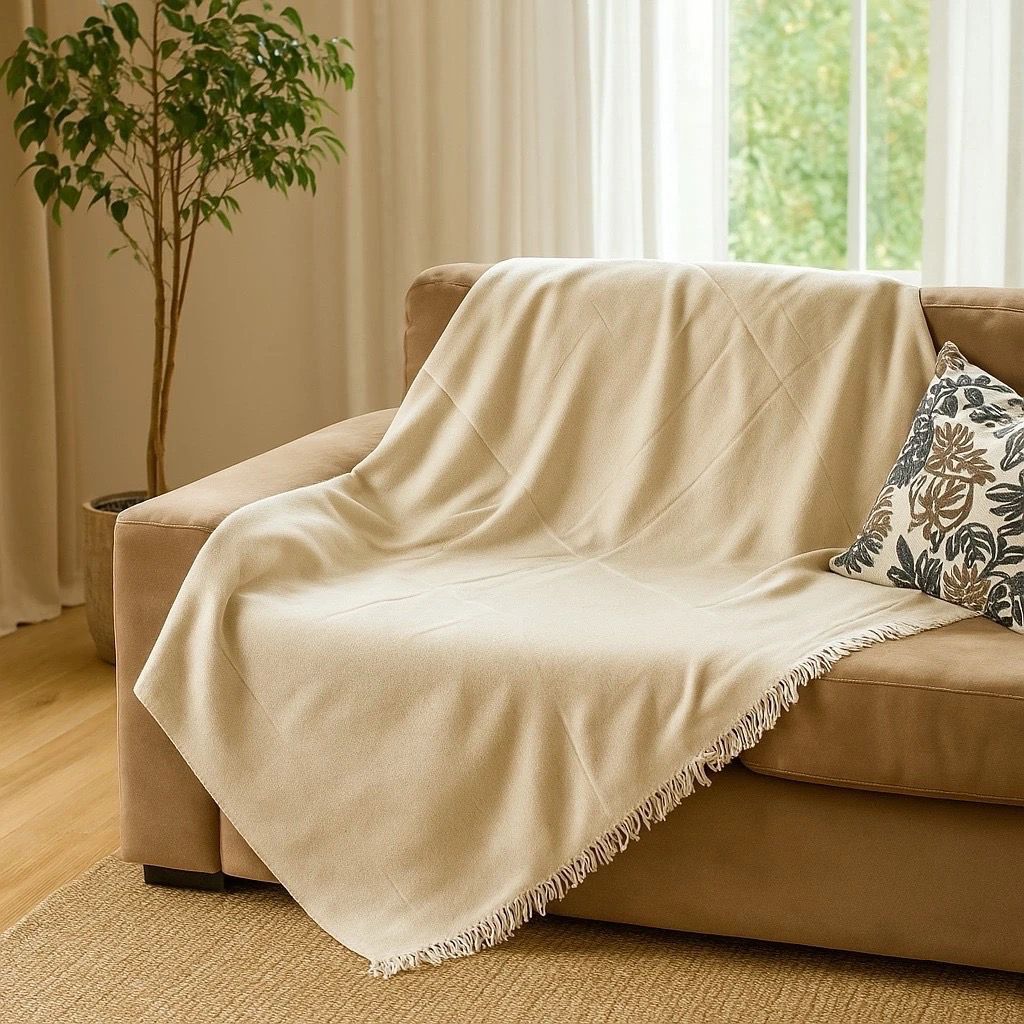Manta Sofá Decorativa Para Grande 2,40x1,80 Capa Sofá 100% Algodão Protetor Cama Super King Casa
