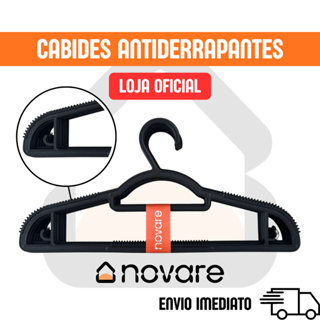 Cabide Antiderrapante Especial Novare | Reforçado Organizar Roupas Antideslizante | Novare Oficial em Oferta na Shopee