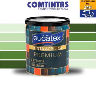 Tinta Acrílica Fosco 800ml Tons De Verde Parede Eucatex Protege Premium em Oferta na Shopee