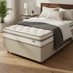 Cama Box com Colchão de Molas Ensacadas Double Face Pillow Euro Alfa Probel Solteiro 88cm