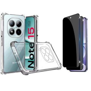 Capa capinha Anti Impacto + Película 3d 9d Priva Para Redmi Note 15, Note 15 Pro, Note 15 Pro Plus em Oferta na Shopee