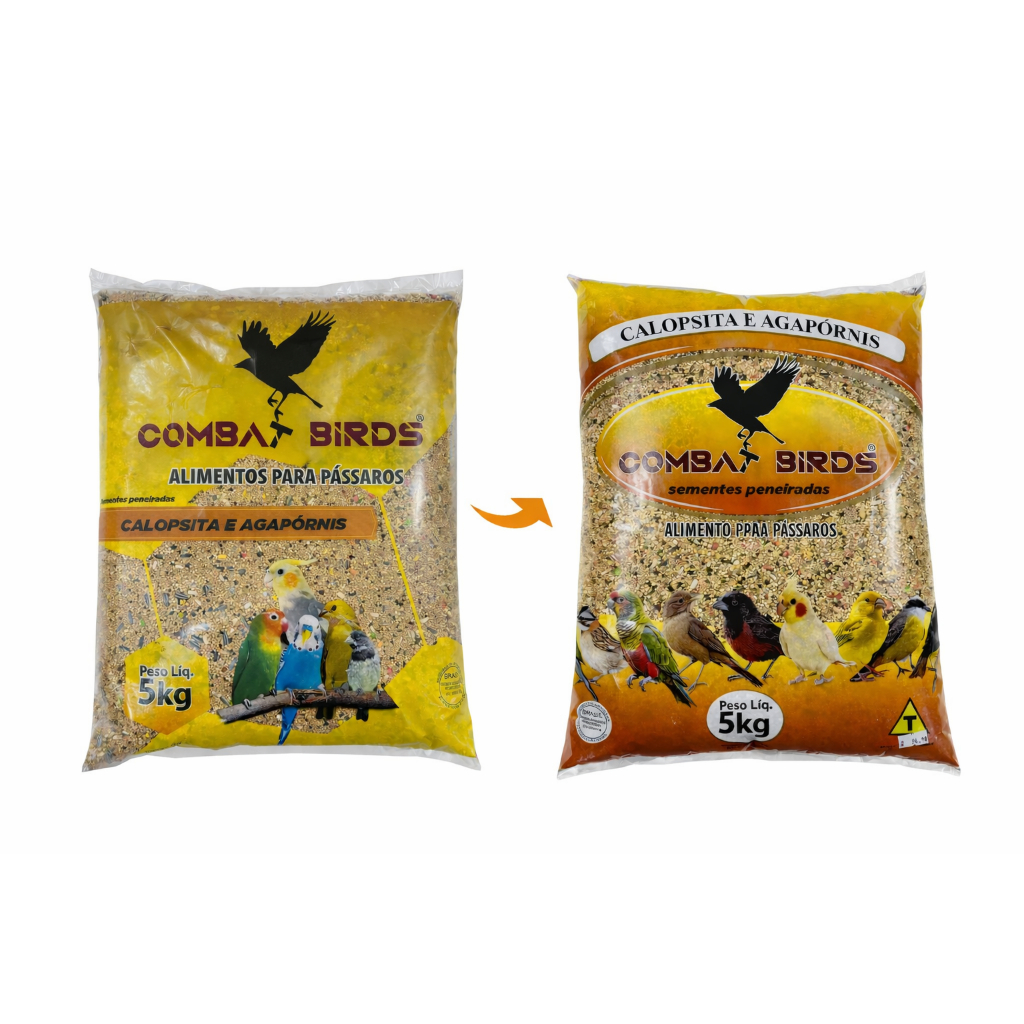 MISTURA CALOPSITA E AGAPÓRNIS 5KG MISTURA DE SEMENTES STANDER em Oferta na Shopee