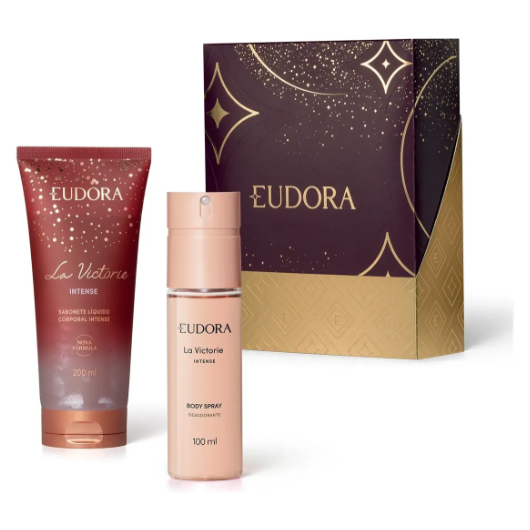 Kit Presente La Victorie Intense Eudora Original La Victorie Intense em Oferta na Shopee
