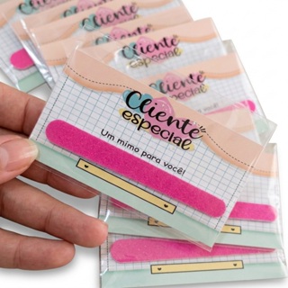 50 ou 100 Mini Lixas de Unha com Cartão – Mimo e Lembrança para Clientes Datas Especiais em Oferta na Shopee