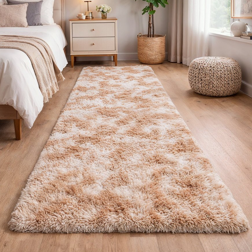 Tapete Passadeira 2,00 x 0,60 Antiderrapante Corredor Quarto Sala Felpudo Peludo