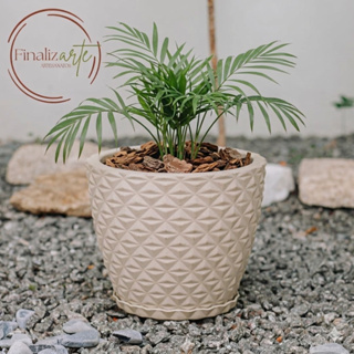 Vaso Para Decoração e Plantas Polietileno Diamante P COM PRATO COLETOR em Oferta na Shopee