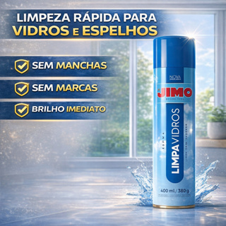 Limpa Vidros Jimo 400ml Spray Profissional Blindex Box Espelhos Janela Sacada Limpeza Profunda em Oferta na Shopee