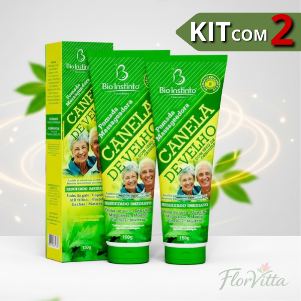 Canela de Velho Pomada 150g Bio Instinto Dor Lombar Costas Articulações Relaxante | Kit com 2