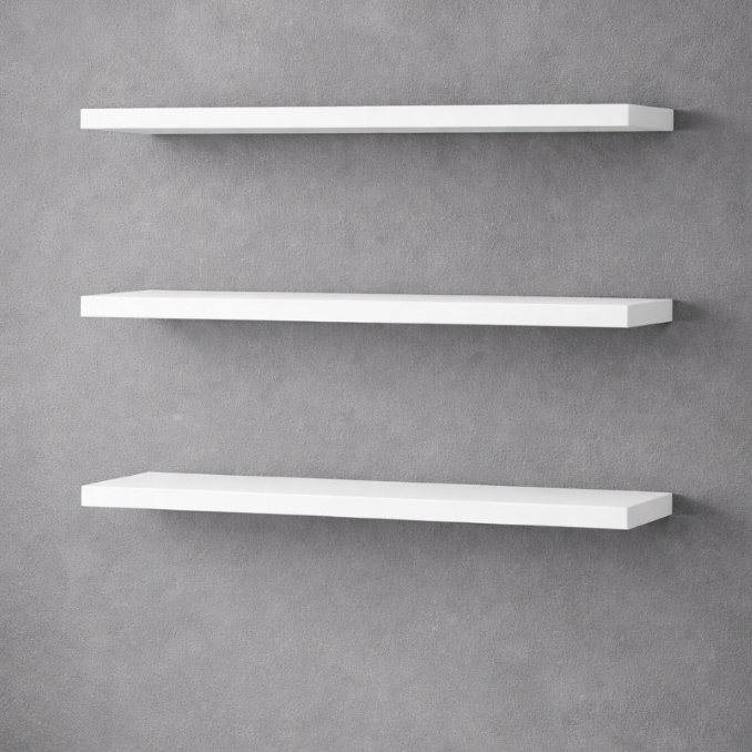 KIT 3 Prateleiras MDF 60cm Suporte Flutuante Invisivel