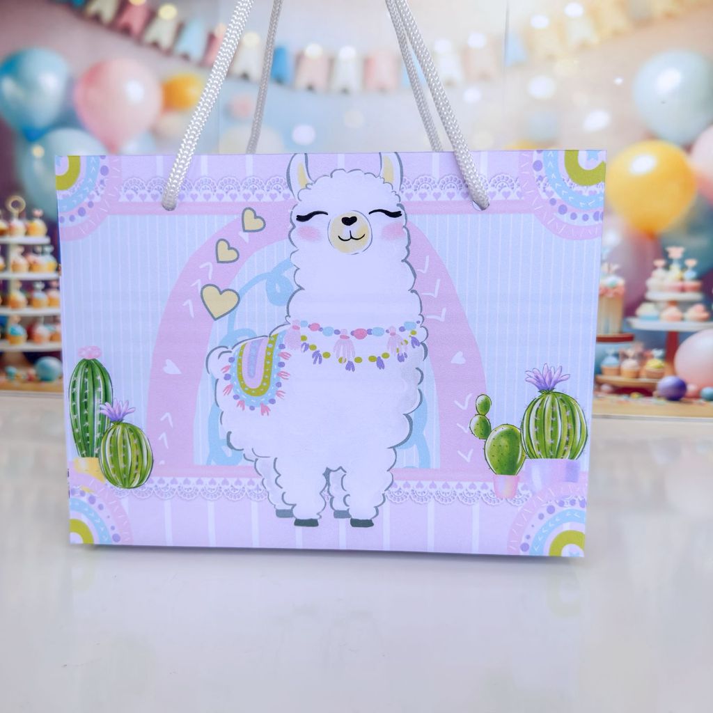 Sacolinha Surpresa personalizada Lhama - Personalizados SACOLAS  Lhama - PEGUE E MONTE