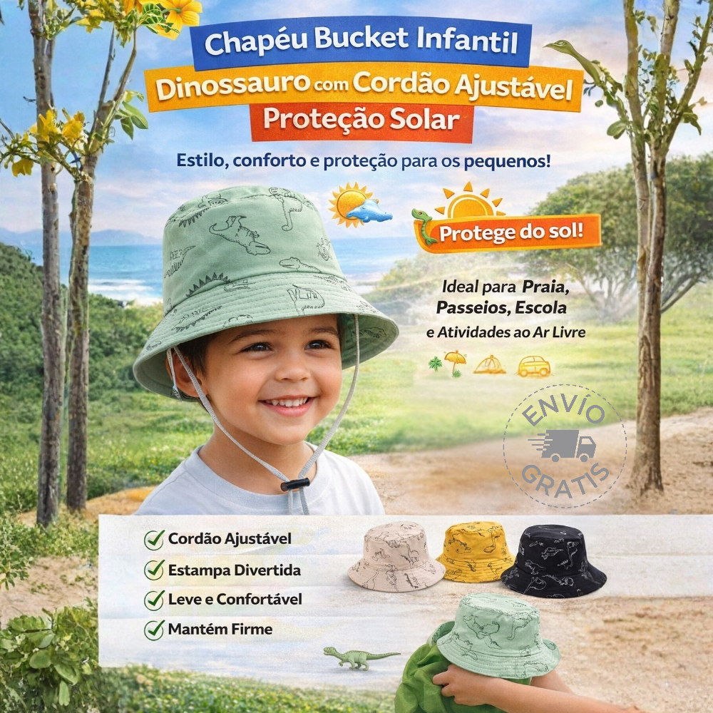Chapéu de praia Infantil UV Bucket Infantil Menino Chapéu de praia masculino com Cordinha criança