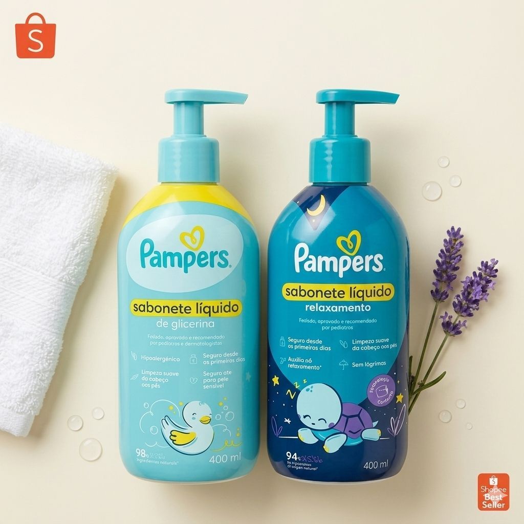 sabonete líquido infantil Pampers 400ml
