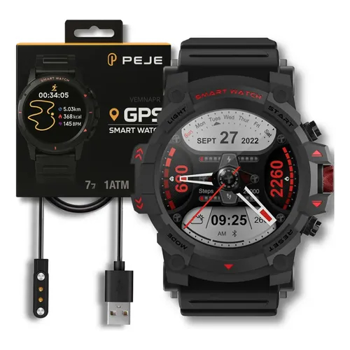 Relógio Inteligente Smartwatch Strava Saúde Sport Treino E Corridas À Prova D'água Preto Mesh